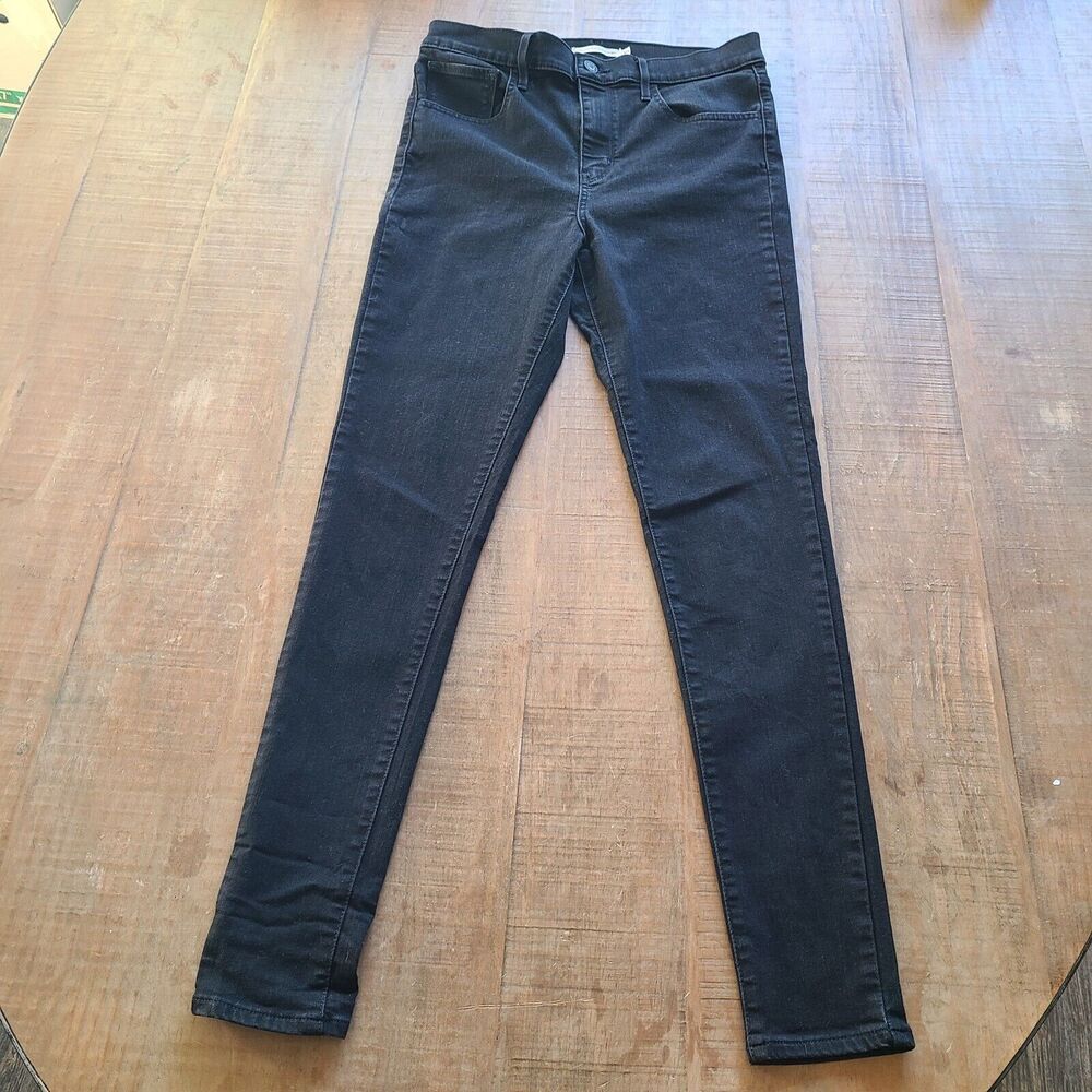 Levis Premium Jeans Womens 30X30‎ Black 720 High Rise Super Skinny Denim